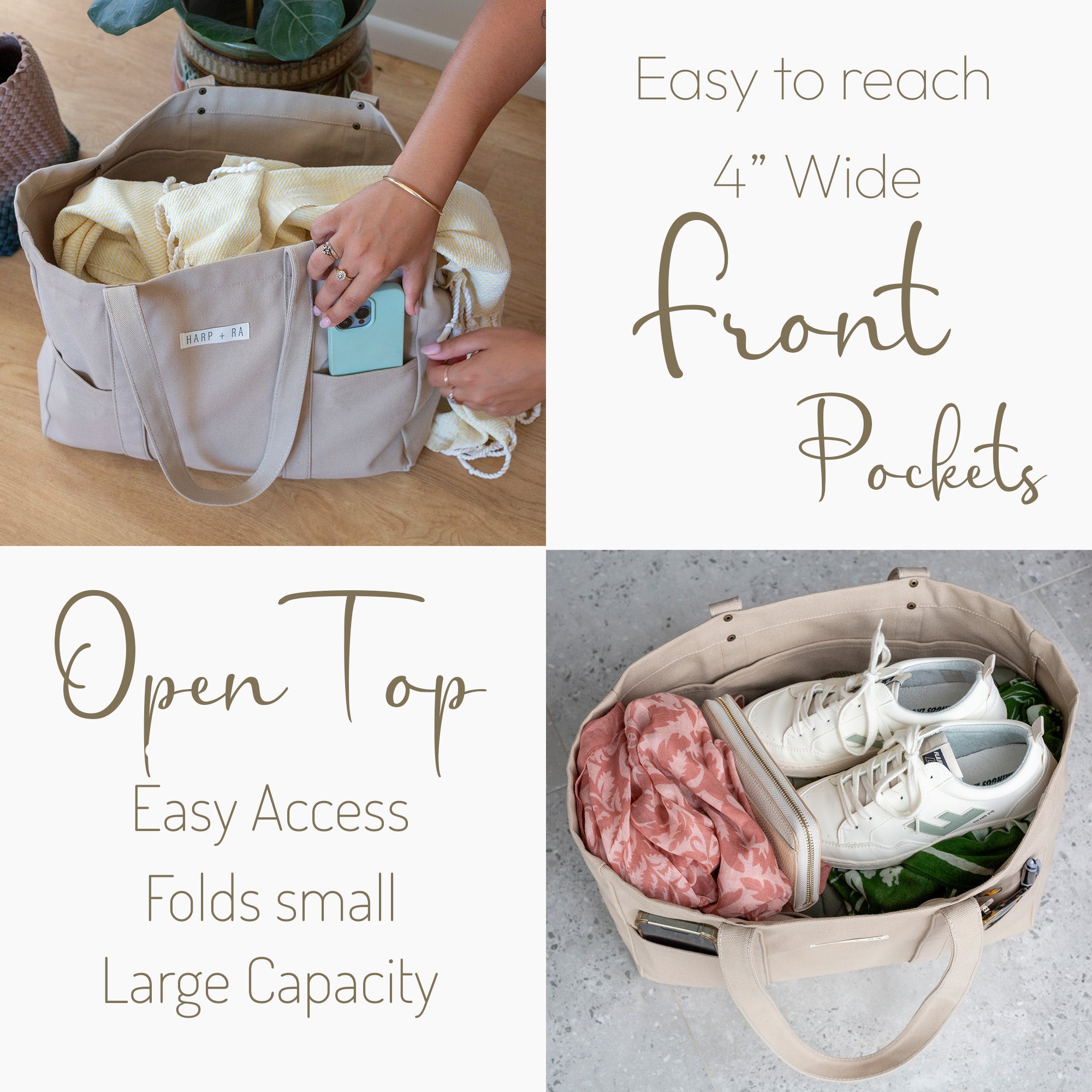 Dusty Beige Large Tote