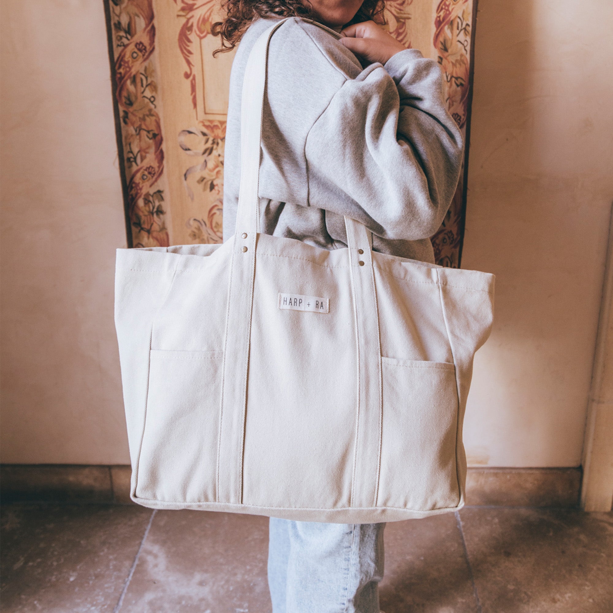 Dusty Beige Large Tote