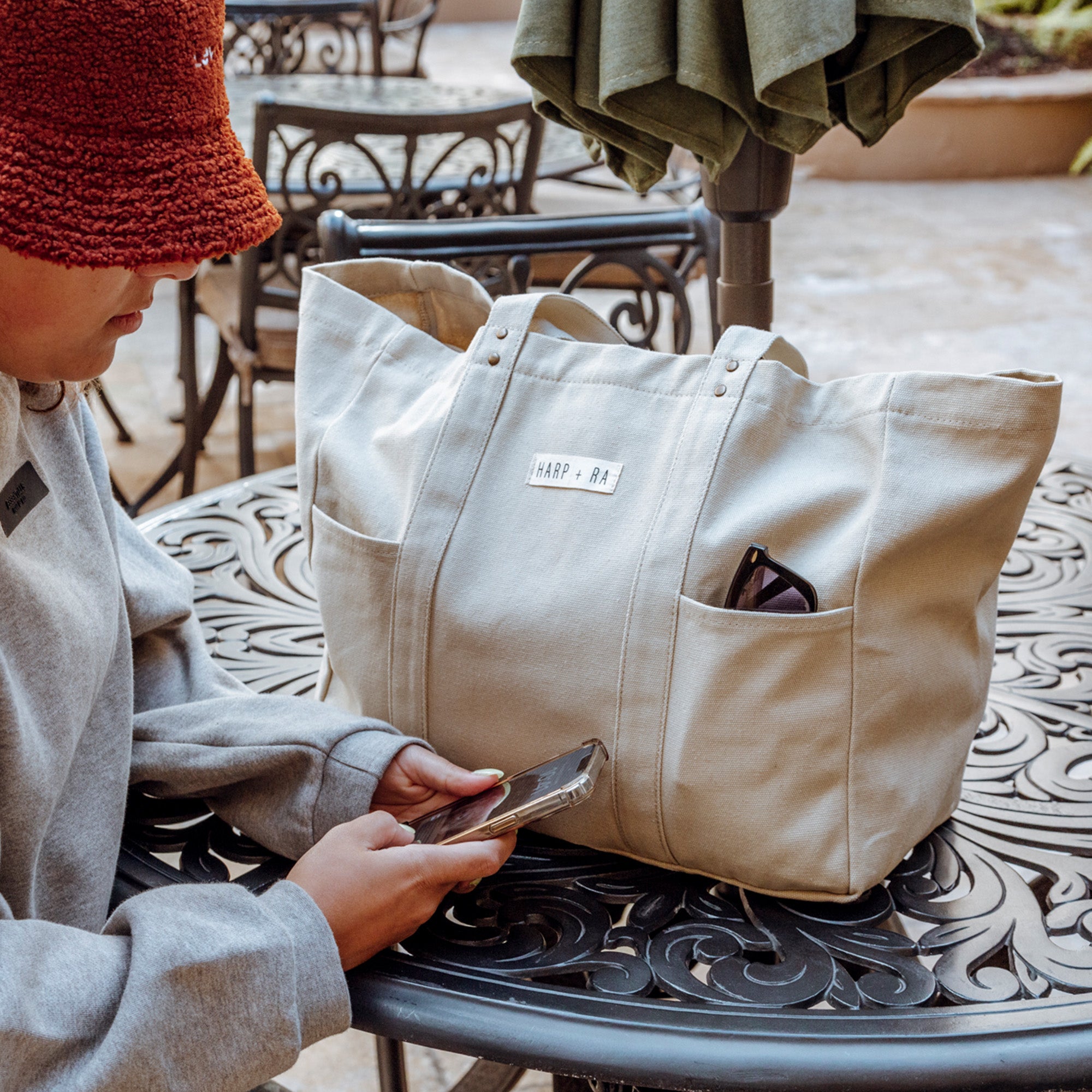 Dusty Beige Large Tote