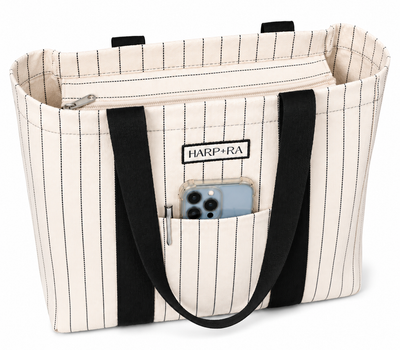 Traveller Tote In Black Stripe