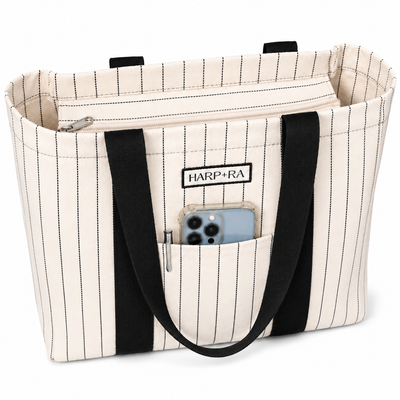 Traveller Tote In Black Stripe