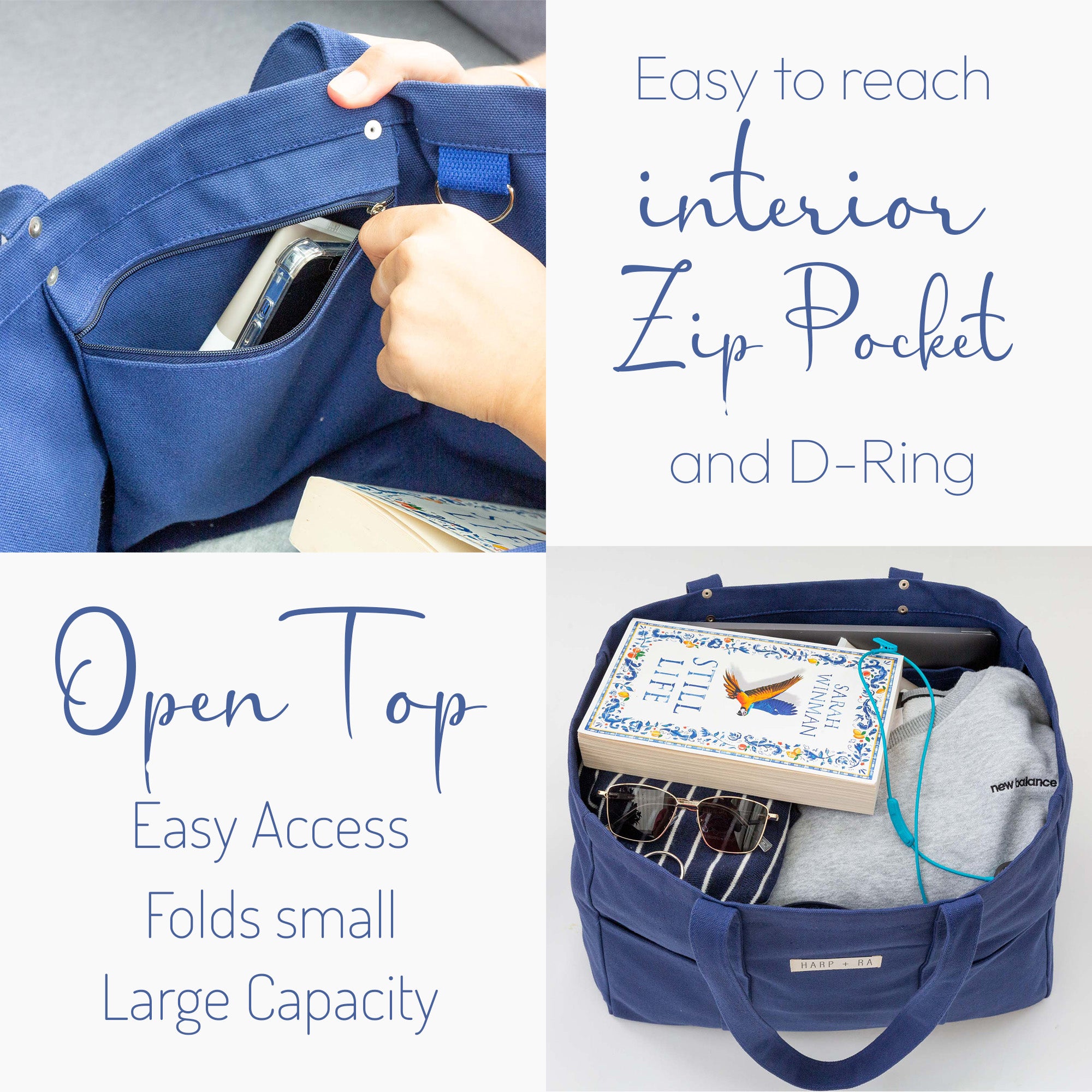 Sapphire Blue Large Tote