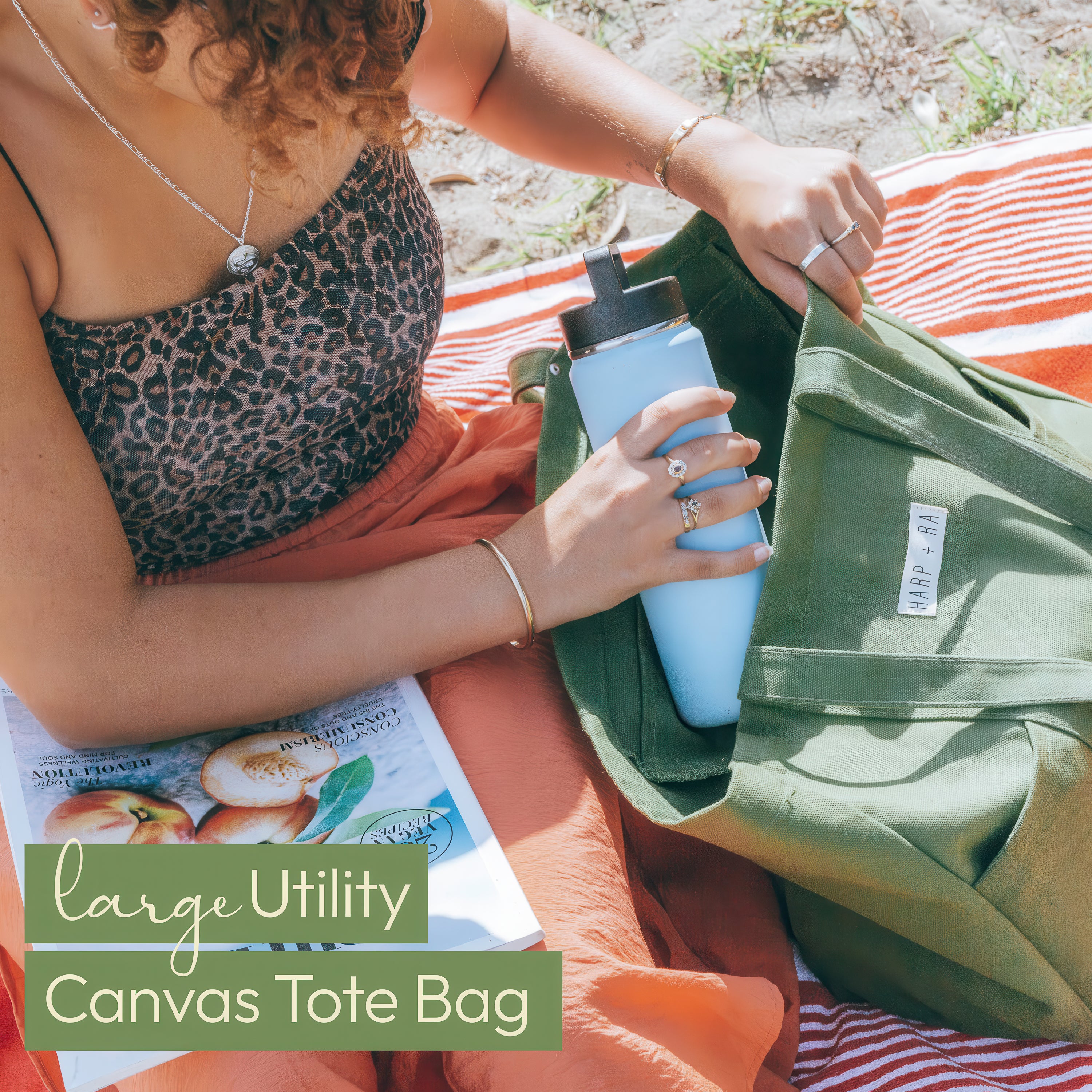 Forest Green Large Tote