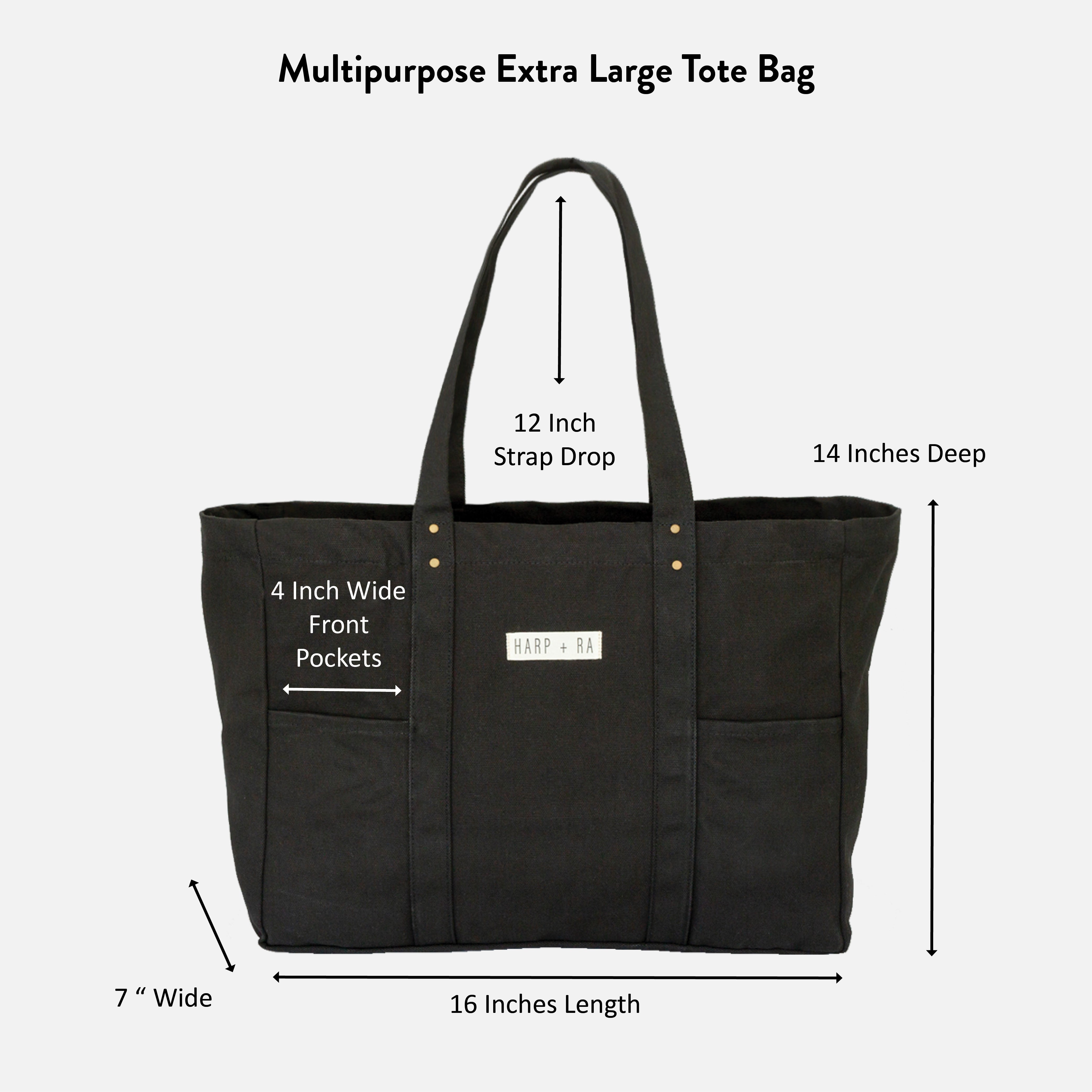 Raven Black Large Tote